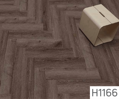 H 1166 - HERRINGBONE / DOUBLE HERRINGBONE / BASKET WEAVE / SHALLOW TEXTURE - SPC HERRINGBONE FLOORING - 625MM X 125MM X 0.3/5 + 1MM  - STUPA - SPC COLLECTION - FLOORING