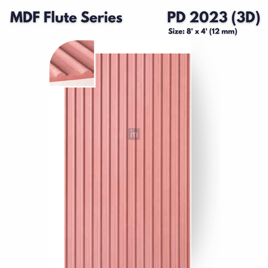 PD- 2023 (3D )  - 12 MM HDHMR FLUTED PANEL - 3D PANEL (8 FT X 4FT ) - MDF FLUTED SERIES