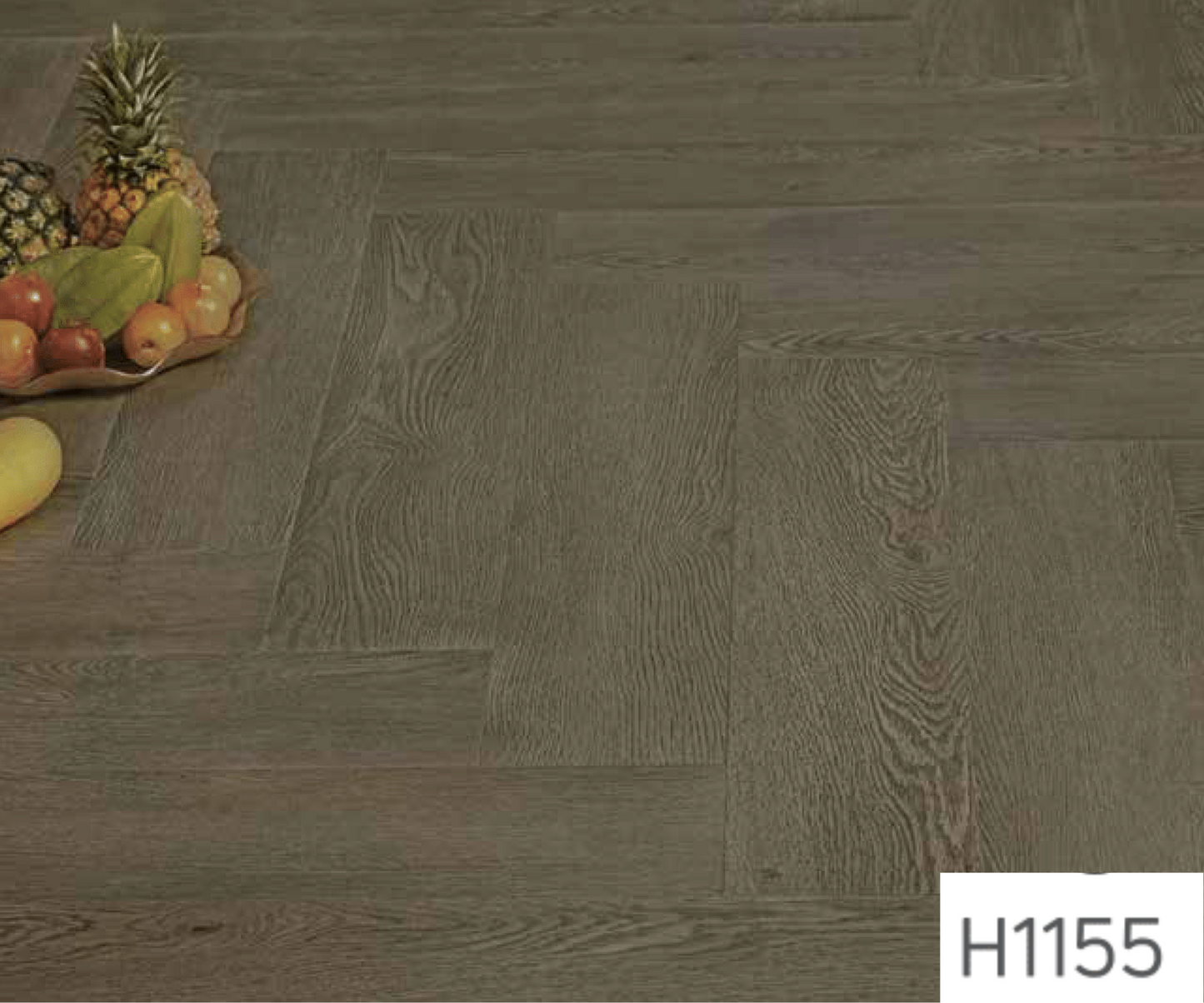 H 1155 - HERRINGBONE / DOUBLE HERRINGBONE / BASKET WEAVE / SHALLOW TEXTURE - SPC HERRINGBONE FLOORING - 625MM X 125MM X 0.3/5 + 1MM  - STUPA - SPC COLLECTION - FLOORING