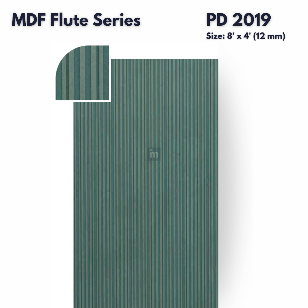 PD- 2019  - 12 MM HDHMR FLUTED PANEL - 3D PANEL (8 FT X 4FT ) - MDF FLUTED SERIES