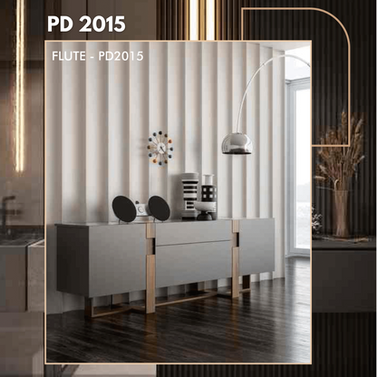 PD- 2015 ( 3D )  - 12 MM HDHMR FLUTED PANEL - 3D PANEL (8 FT X 4FT ) - MDF FLUTED SERIES