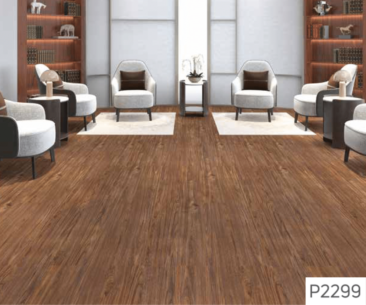 P 2299 - WOOD TEXTURE  (DEEP) - SPC PLANK FLOORING - 1220MM X 180MM X 0.3/5 + 1MM  - STUPA - SPC COLLECTION - FLOORING