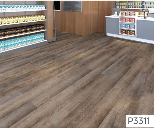 P 3311 - GRAIN TEXTURE - SPC PLANK FLOORING - 1220MM X 180MM X 0.3/5 + 1MM  - STUPA - SPC COLLECTION - FLOORING