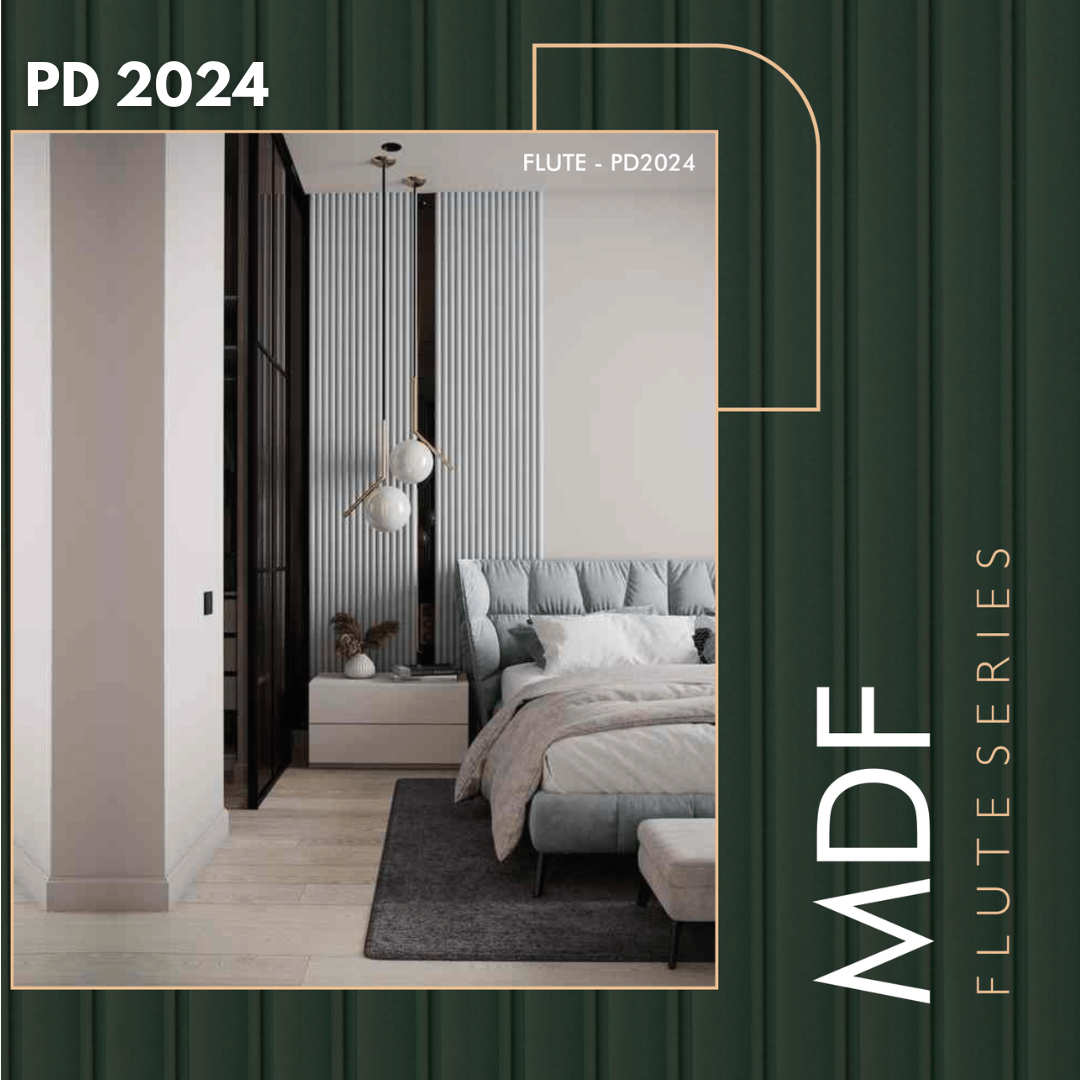 PD- 2024 (3D )  - 12 MM HDHMR FLUTED PANEL - 3D PANEL (8 FT X 4FT ) - MDF FLUTED SERIES