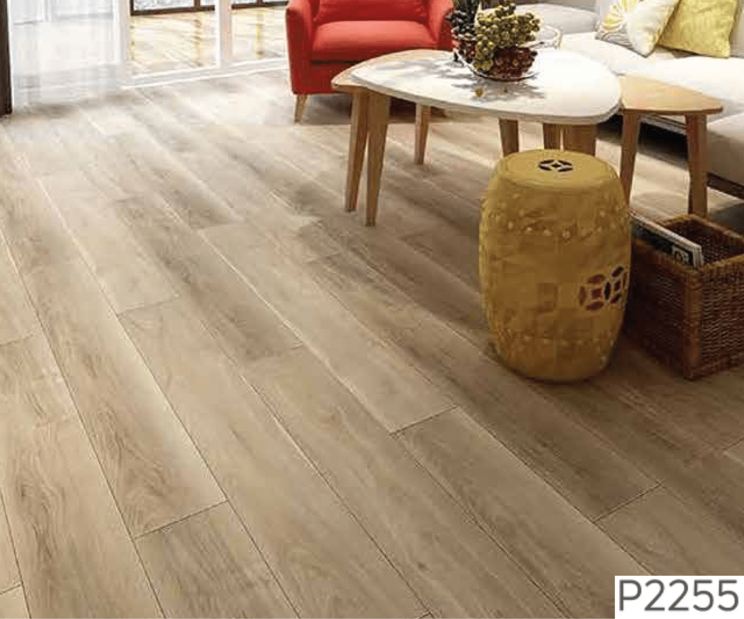 P 2255 - FLAT  - SPC PLANK FLOORING - 1220MM X 180MM X 0.3/5 + 1MM  - STUPA - SPC COLLECTION - FLOORING