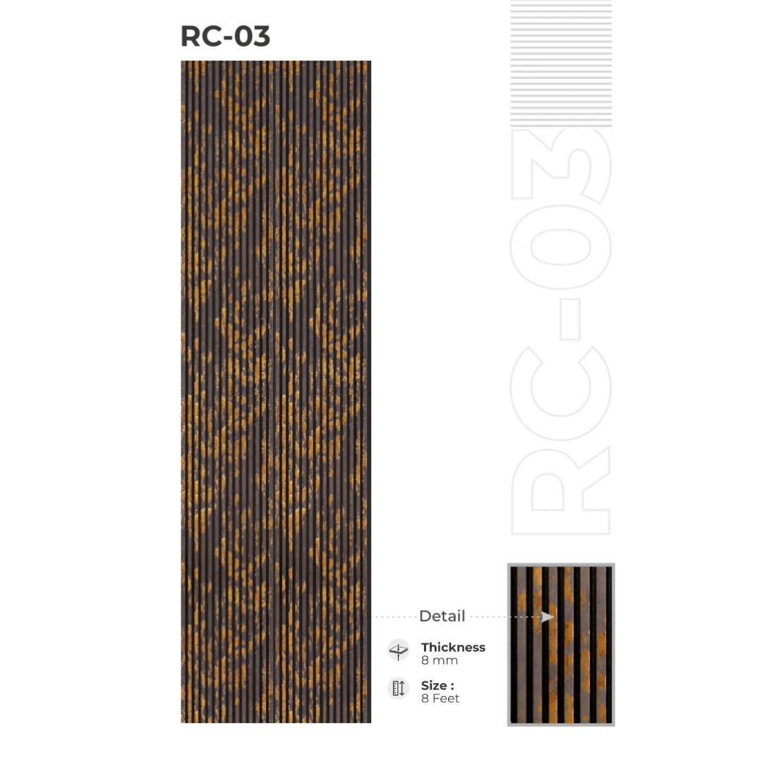 RC - 03 / CISCON LOUVERS / RICH COLLECTION/ LOUVERS / 8 FT x 5 INCH x 8MM