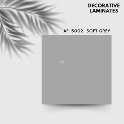 AF 5002 SOFT GREY / ANTI FINGER MARKS / DECORATIVE LAMINATE / THINK LUXURY  - 1MM - 8FT x 4FT