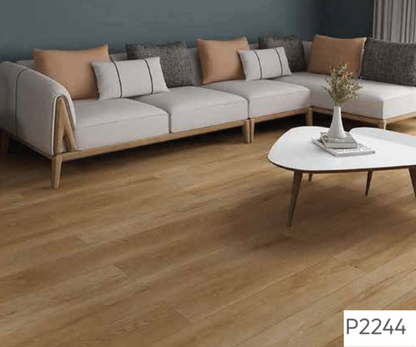 P 2244 - GRAIN TEXTURE  - SPC PLANK FLOORING - 1220MM X 180MM X 0.3/5 + 1MM  - STUPA - SPC COLLECTION - FLOORING