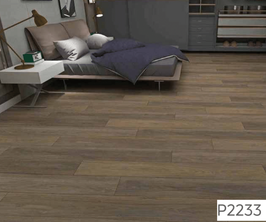 P 2233 - SHALLOW TEXTURE  - SPC PLANK FLOORING - 1220MM X 180MM X 0.3/5 + 1MM  - STUPA - SPC COLLECTION - FLOORING