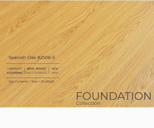 2506-5 SPANISH OAK - AC4 8MM - REAL WOOD - MATT SURFACE - LAMINATE FLOORING