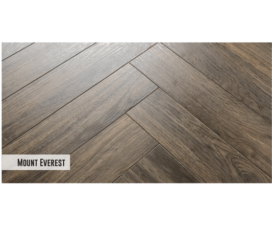 MOUNT EVEREST - AC4 600MM X 90MM X 12 + 2MM - V GROOVE FLOORING - ELITE HERRINGBONE COLLECTION - FLOORING