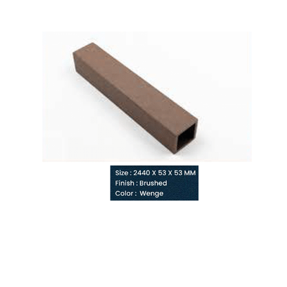 WPC Exterior Profile Square | Colours: Teak, Walnut, Grey, Wenge | Size: 2440 x 53 x 53mm