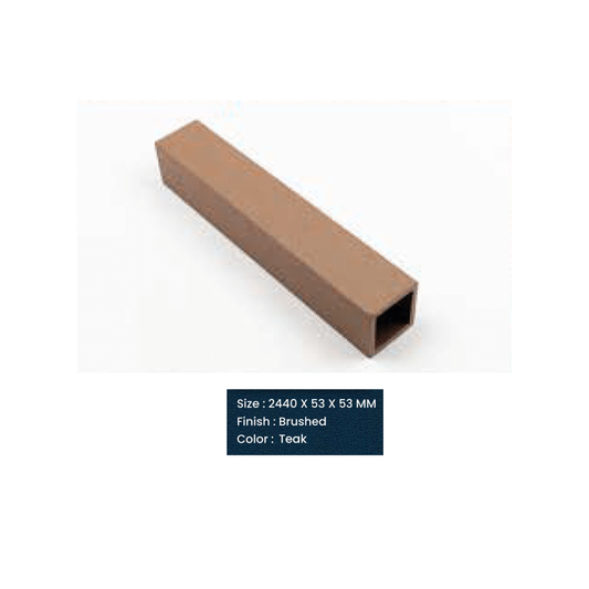 WPC Exterior Profile Square | Colours: Teak, Walnut, Grey, Wenge | Size: 2440 x 53 x 53mm