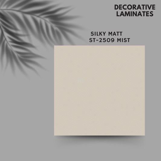 ST 2509 MIST / EUROPEAN SILKY MATT / PLAIN COLOR / DECORATIVE LAMINATE / THINK LUXURY  - 1MM - 8FT x 4FT