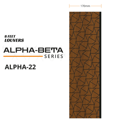 ALPHA- 22 / CISCON VOGUE COLLECTION / ALPHA-BETA SERIES / LOUVERS / 8 FT x 170MM