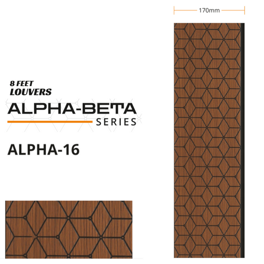 ALPHA - 16 / CISCON VOGUE COLLECTION / ALPHA-BETA SERIES / LOUVERS / 8 FT x 170MM