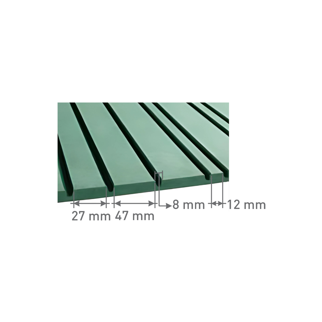 5913 / 12MM THICKNESS / 10'x4' SIZE / 26.2KG WEIGHT / HD-HMR-MDF / MDF FLUTED PANEL / GLO PANEL