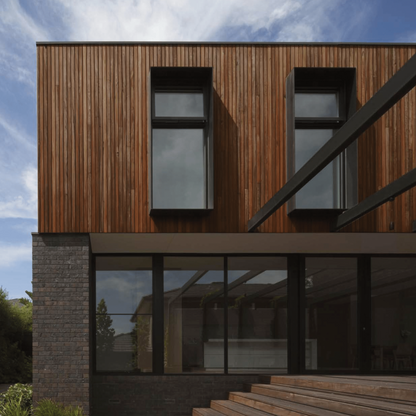 AX 6: PLANKED WALNUT / ALUCLAD LOUVERS / ACP BASED LOUVERS / 9 FT x 135 MM x 20 MM