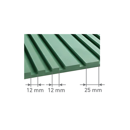 6104 / 12MM THICKNESS / 8'x4' SIZE / 20 KG WEIGHT / HD-HMR-MDF / MDF FLUTED PANEL / GLO PANEL