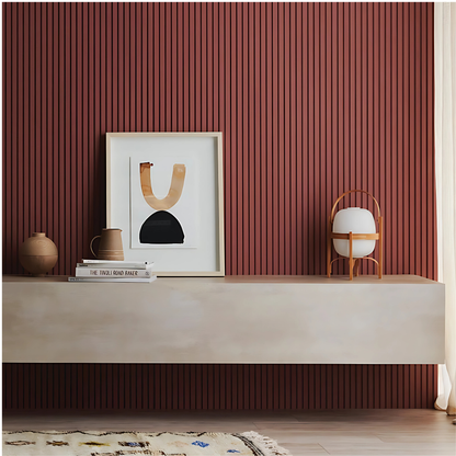 6401 / 16.5MM THICKNESS / 8'x4' SIZE / 28 KG WEIGHT / HMR PINK MDF / MDF FLUTED PANEL / GLO PANEL