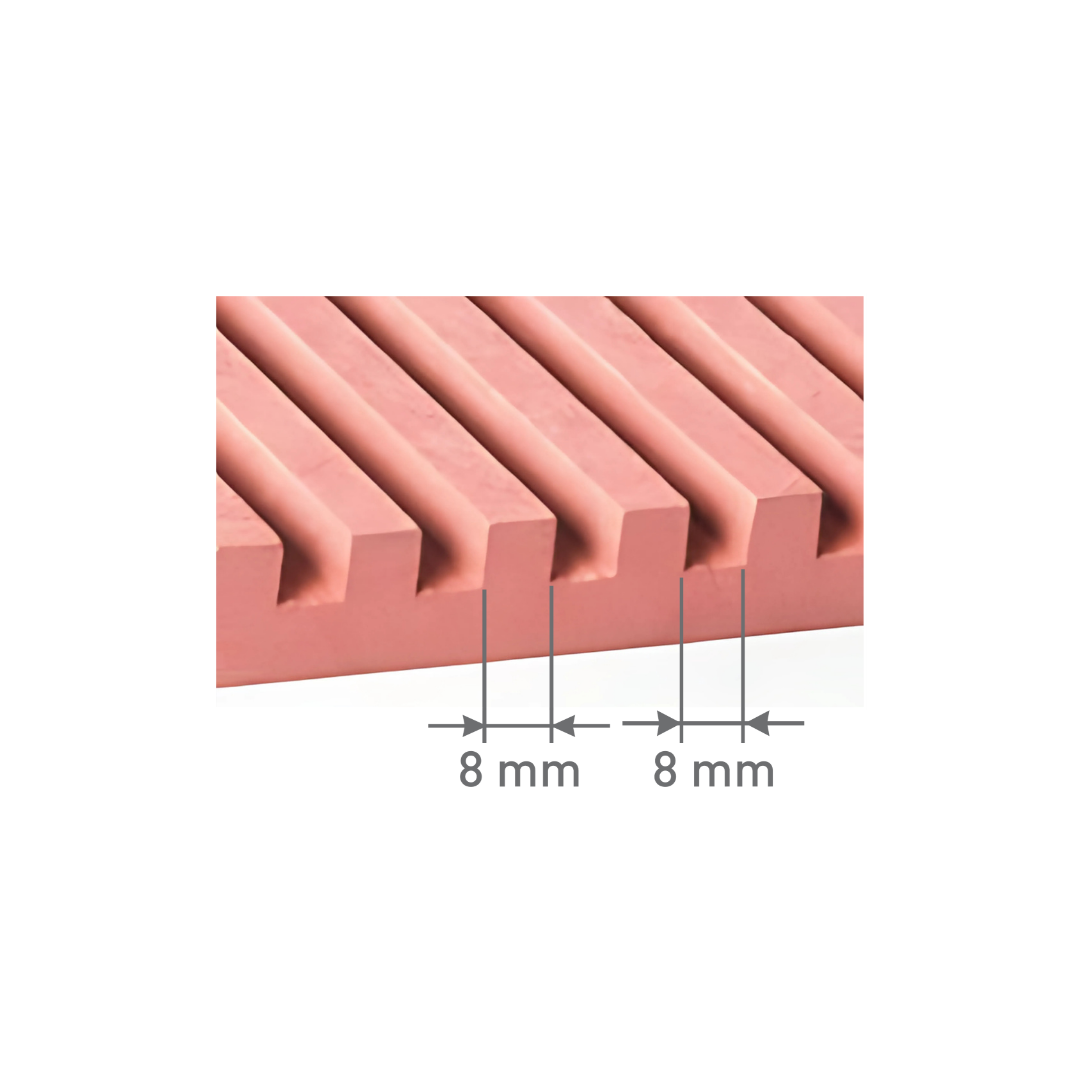 6401 / 16.5MM THICKNESS / 8'x4' SIZE / 28 KG WEIGHT / HMR PINK MDF / MDF FLUTED PANEL / GLO PANEL