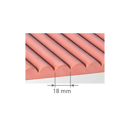 6402 / 16.5MM THICKNESS / 8'x4' SIZE / 28 KG WEIGHT / HMR PINK MDF / MDF FLUTED PANEL / GLO PANEL