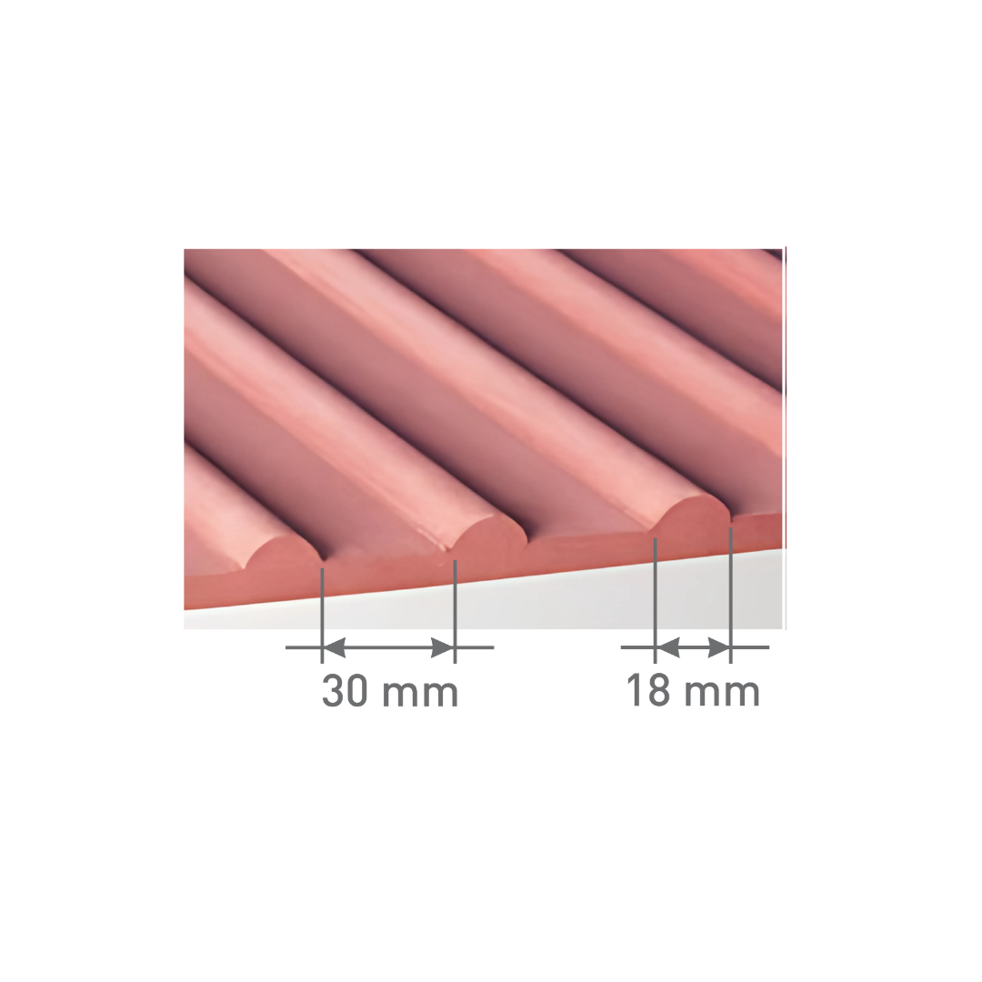 6403 / 16.5MM THICKNESS / 8'x4' SIZE / 28 KG WEIGHT / HMR PINK MDF / MDF FLUTED PANEL / GLO PANEL