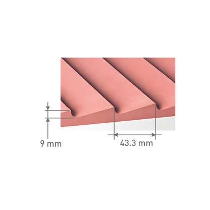 6412 / 16.5MM THICKNESS / 8'x4' SIZE / 28 KG WEIGHT / HMR PINK MDF / MDF FLUTED PANEL / GLO PANEL