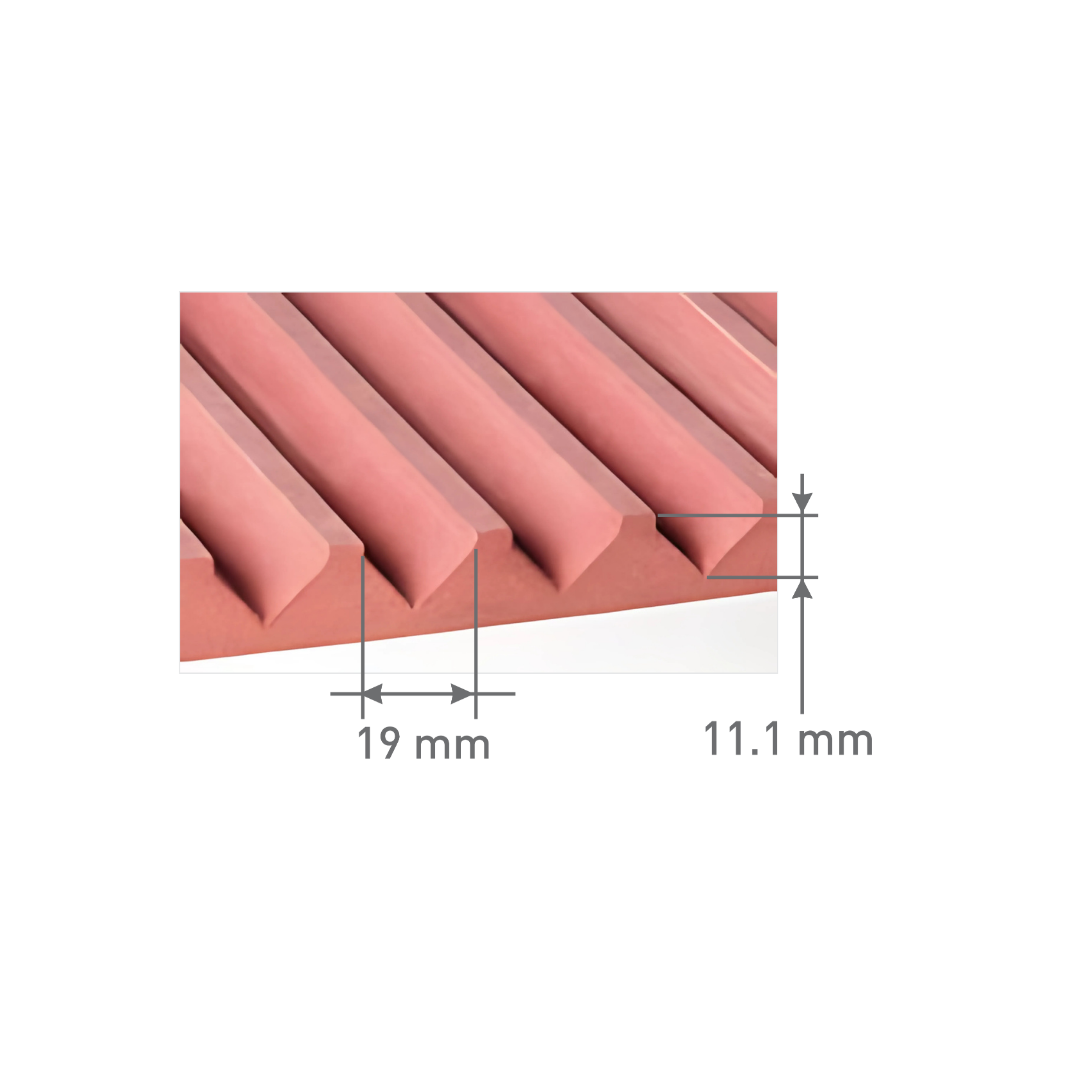 6414 / 16.5MM THICKNESS / 8'x4' SIZE / 28 KG WEIGHT / HMR PINK MDF / MDF FLUTED PANEL / GLO PANEL