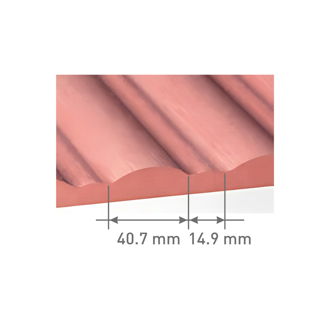 6415 / 16.5MM THICKNESS / 8'x4' SIZE / 28 KG WEIGHT / HMR PINK MDF / MDF FLUTED PANEL / GLO PANEL