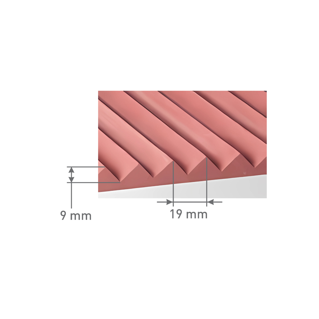 6416 / 16.5MM THICKNESS / 8'x4' SIZE / 28 KG WEIGHT / HMR PINK MDF / MDF FLUTED PANEL / GLO PANEL