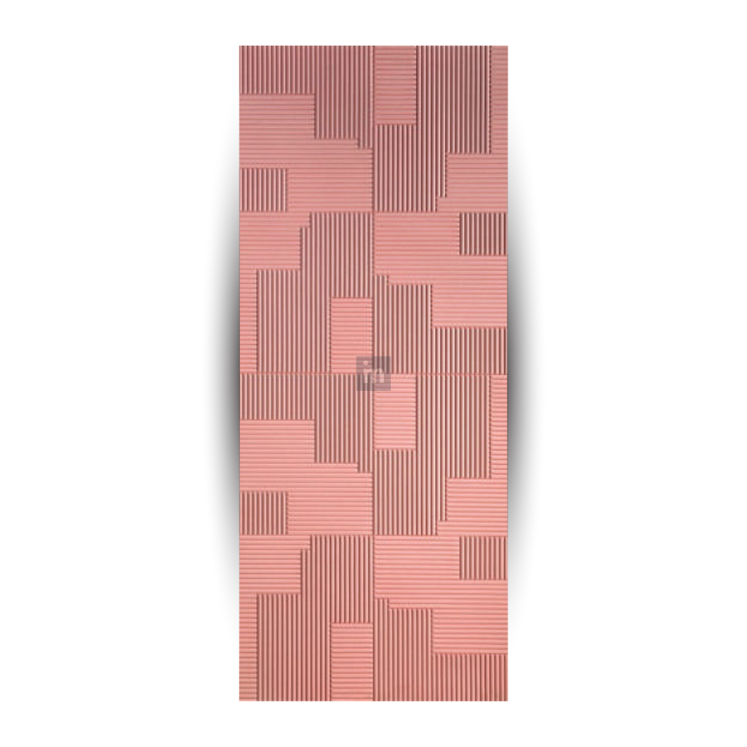 6418 / 16.5MM THICKNESS / 8'x4' SIZE / 28 KG WEIGHT / HMR PINK MDF / MDF FLUTED PANEL / GLO PANEL