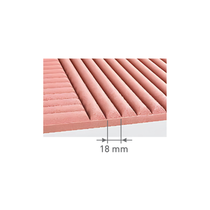 6418 / 16.5MM THICKNESS / 8'x4' SIZE / 28 KG WEIGHT / HMR PINK MDF / MDF FLUTED PANEL / GLO PANEL