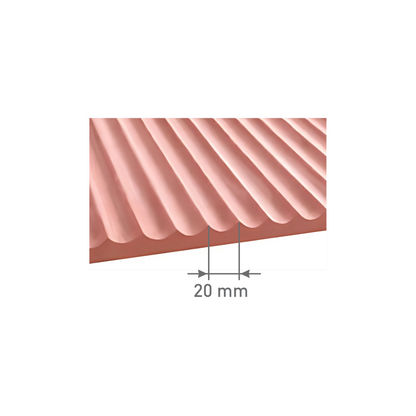 6419 / 16.5MM THICKNESS / 8'x4' SIZE / 28 KG WEIGHT / HMR PINK MDF / MDF FLUTED PANEL / GLO PANEL
