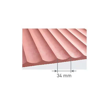 6420 / 16.5MM THICKNESS / 8'x4' SIZE / 28 KG WEIGHT / HMR PINK MDF / MDF FLUTED PANEL / GLO PANEL