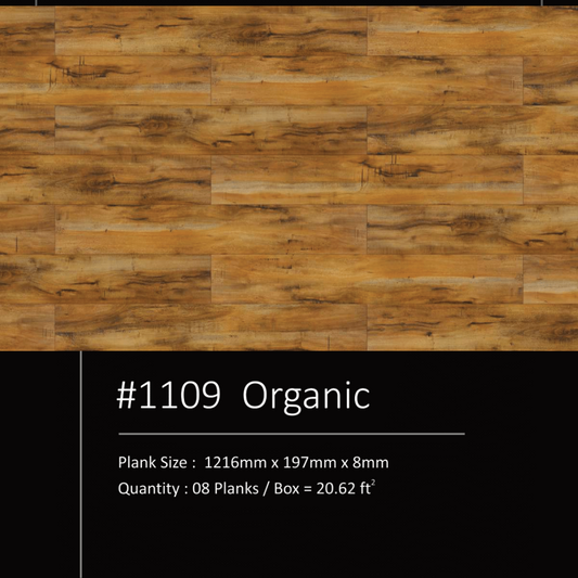 1109 - ORGANIC - AC5 1216MM X 197MM X 8MM - ROBUST COLLECTION - LAMINATE WOODEN  FLOORING