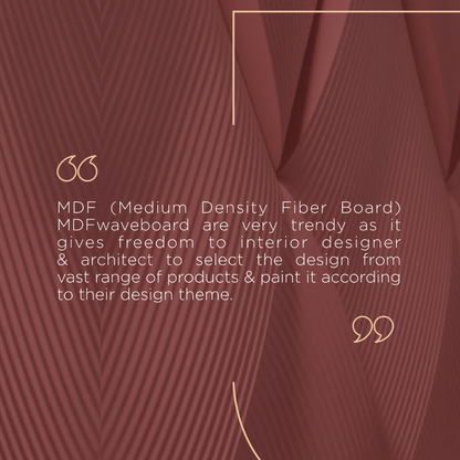 PD- 531 - HDHMR MDF PANEL -  ( 5 MM - 8 FT X 4FT ) - MDF WAVE BOARD