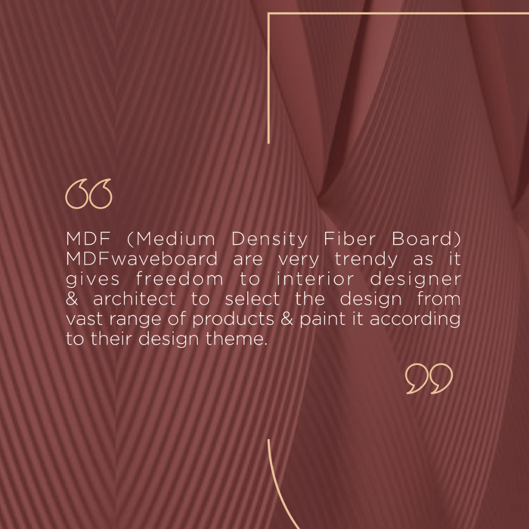 PD- 521 - HDHMR MDF PANEL -  ( 5 MM - 8 FT X 4FT ) - MDF WAVE BOARD