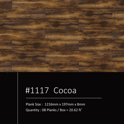 1117 - COCA - AC5 1216MM X 197MM X 8MM - ROBUST COLLECTION - LAMINATE WOODEN  FLOORING