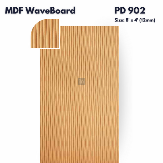 PD- 902 - HDHMR MDF PANEL -  ( 12 MM - 8 FT X 4FT ) - MDF WAVE BOARD