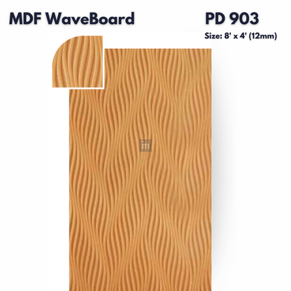 PD- 903 - HDHMR MDF PANEL -  ( 12 MM - 8 FT X 4FT ) - MDF WAVE BOARD