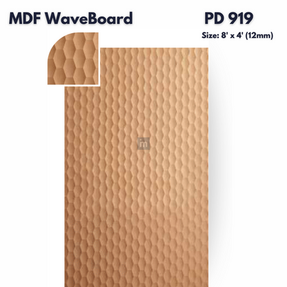 PD- 919 - HDHMR MDF PANEL -  ( 12 MM - 8 FT X 4FT ) - MDF WAVE BOARD