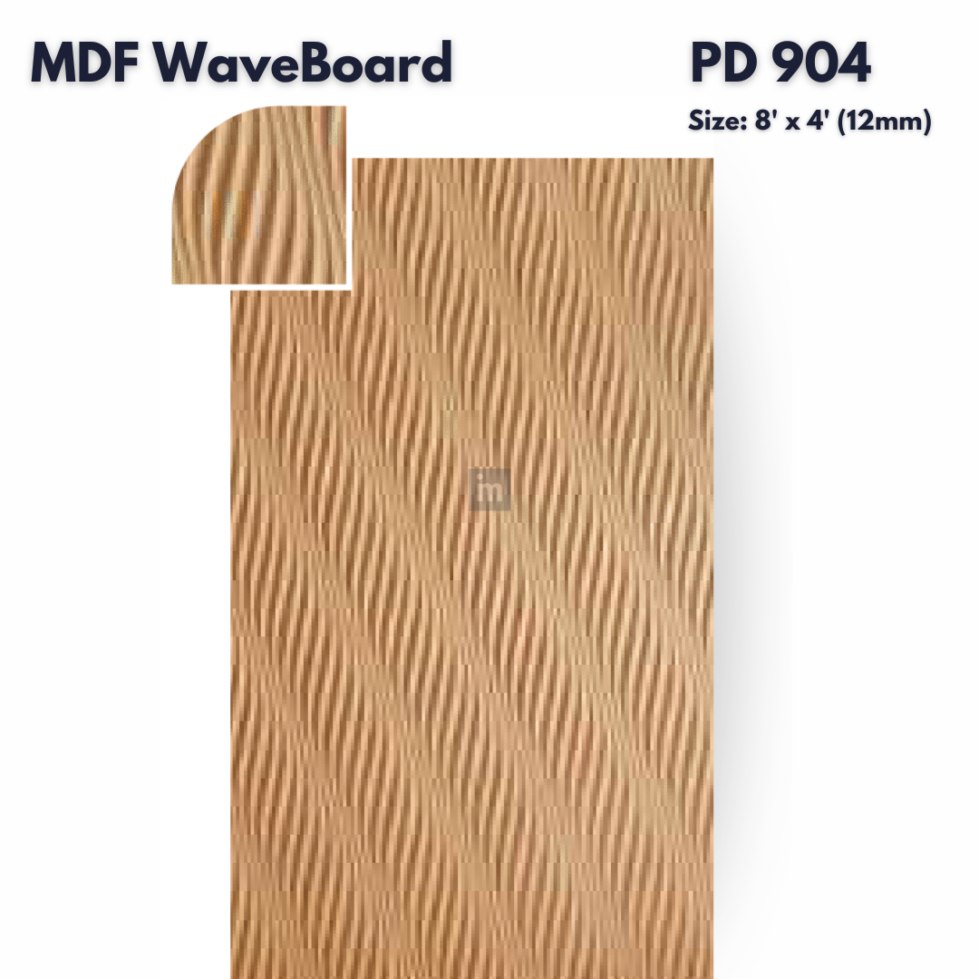 PD- 904 - HDHMR MDF PANEL -  ( 12 MM - 8 FT X 4FT ) - MDF WAVE BOARD