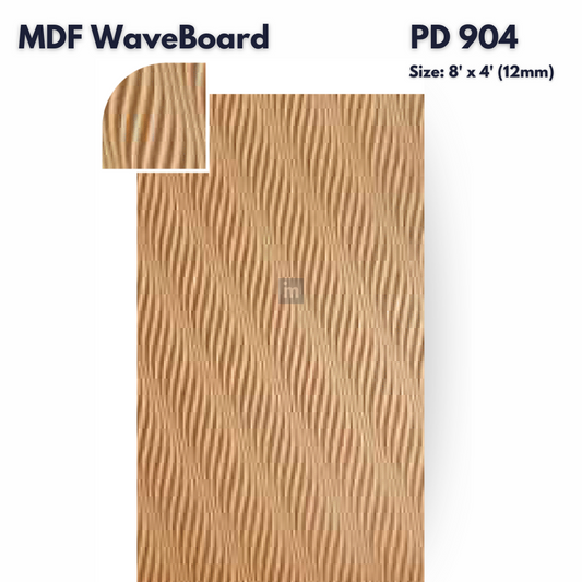 PD- 904 - HDHMR MDF PANEL -  ( 12 MM - 8 FT X 4FT ) - MDF WAVE BOARD