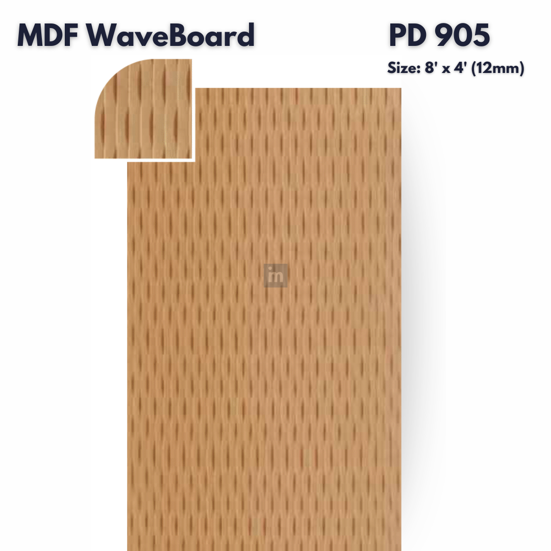 PD- 905 - HDHMR MDF PANEL -  ( 12 MM - 8 FT X 4FT ) - MDF WAVE BOARD