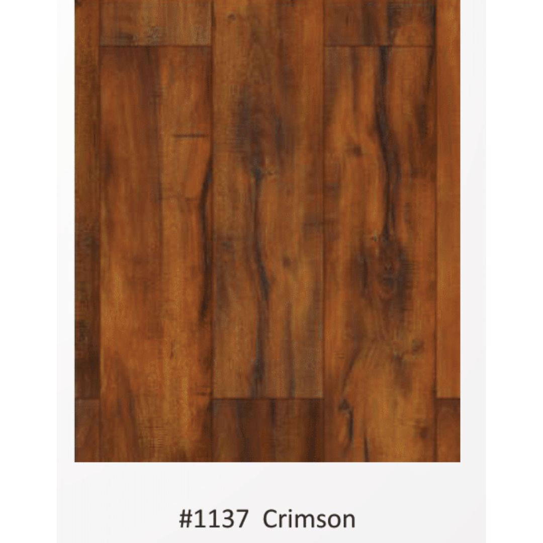 1137 - CRIMSON - AC5 1216MM X 197MM X 8MM - ROBUST COLLECTION - LAMINATE WOODEN  FLOORING