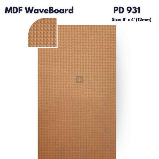 PD- 931 - HDHMR MDF PANEL -  ( 12 MM - 8 FT X 4FT ) - MDF WAVE BOARD