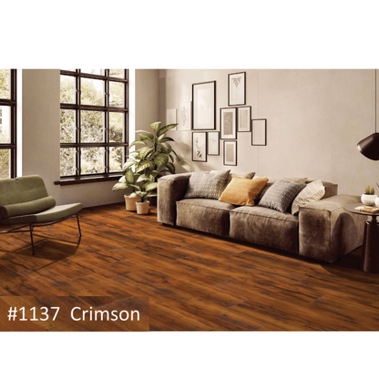 1137 - CRIMSON - AC5 1216MM X 197MM X 8MM - ROBUST COLLECTION - LAMINATE WOODEN  FLOORING