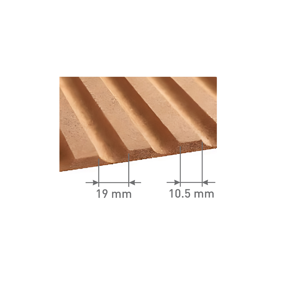 8703 / 8MM THICKNESS / 8'x4' SIZE / 9 KG WEIGHT / MDF / MDF FLUTED PANEL / GLO PANEL