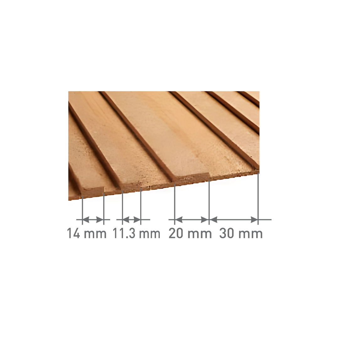 8705 / 8MM THICKNESS / 8'x4' SIZE / 9 KG WEIGHT / MDF / MDF FLUTED PANEL / GLO PANEL